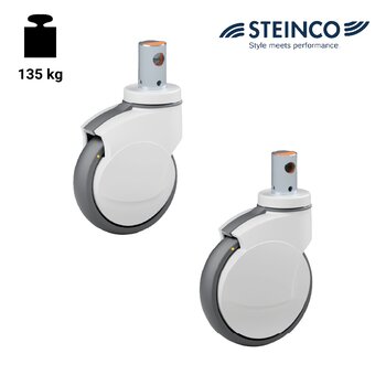 TR-24ST-S-COND-Ruote conduttive in poliuretano termoplastico grigio antitraccia